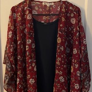 Wallflower dress and kimono combo